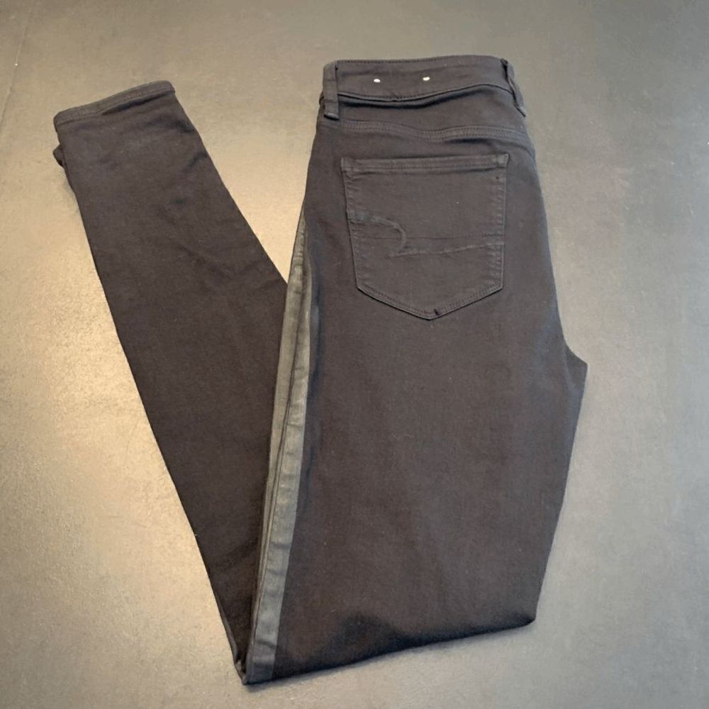 American Eagle Outfitters Womens Next Level Stretch Denim Jeggings Black Size 6R